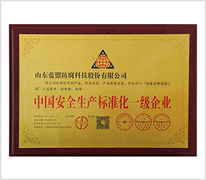 中國安全生產標準化一級企業